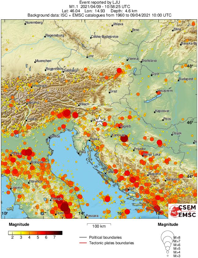 regional magnitude historical seismicity