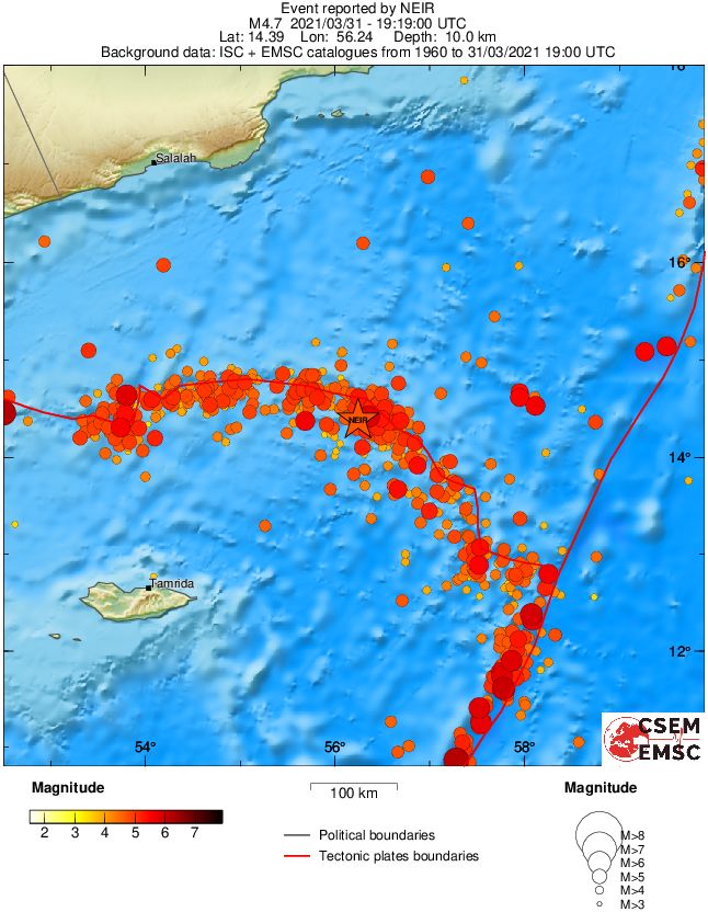 regional magnitude historical seismicity