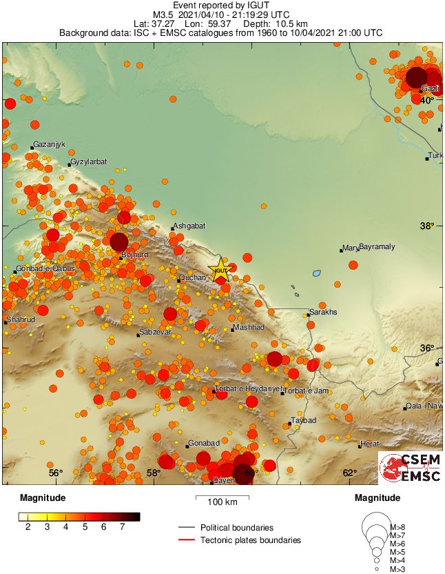 regional magnitude historical seismicity