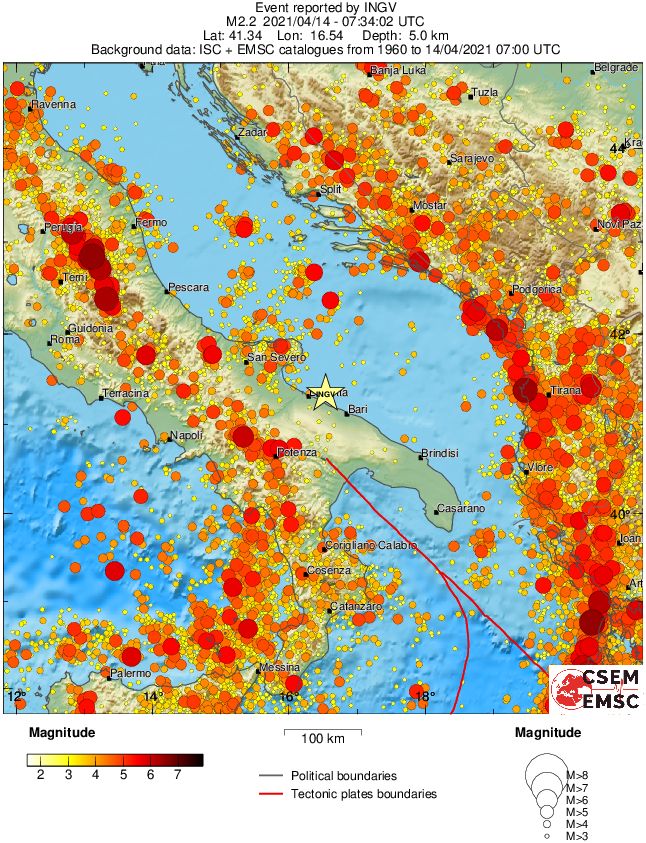 regional magnitude historical seismicity