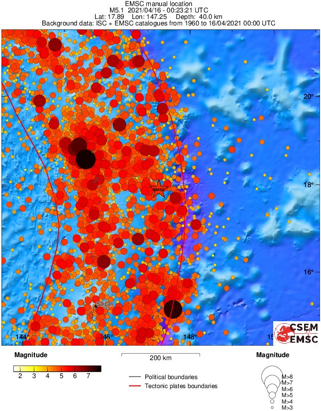 regional magnitude historical seismicity