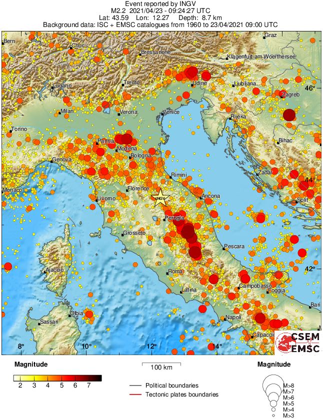regional magnitude historical seismicity