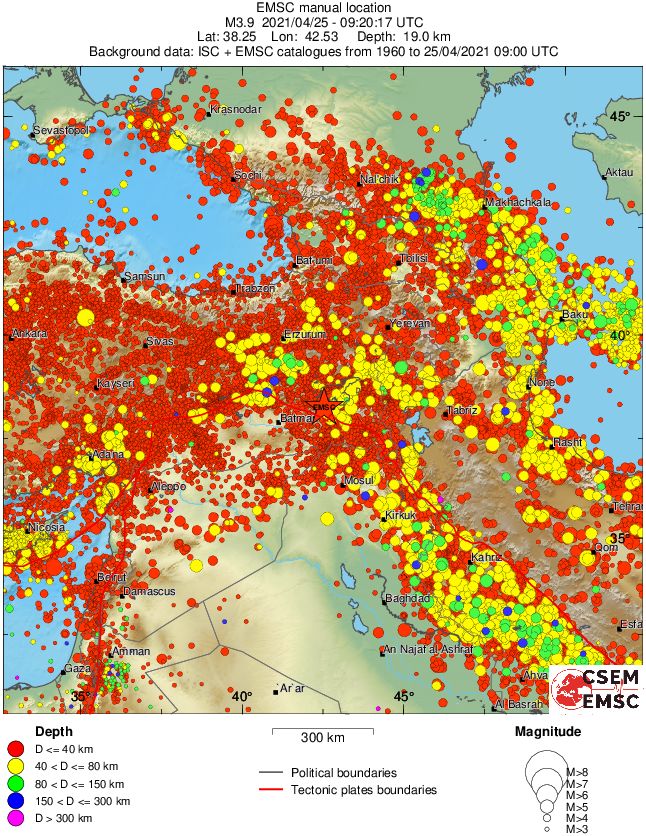 wide historical seismicity