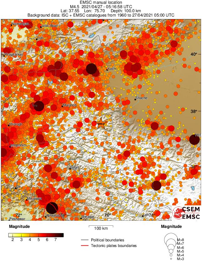 regional magnitude historical seismicity