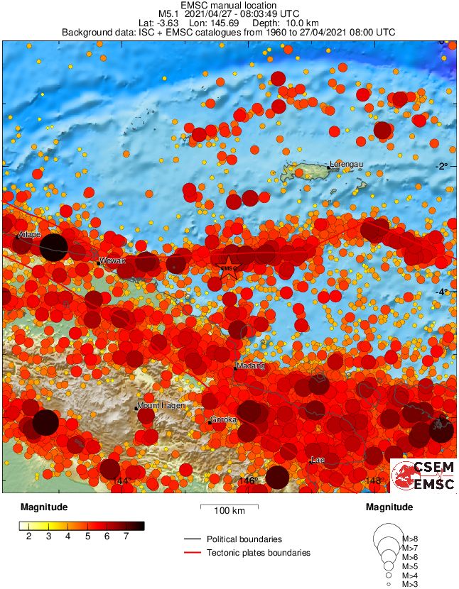 regional magnitude historical seismicity