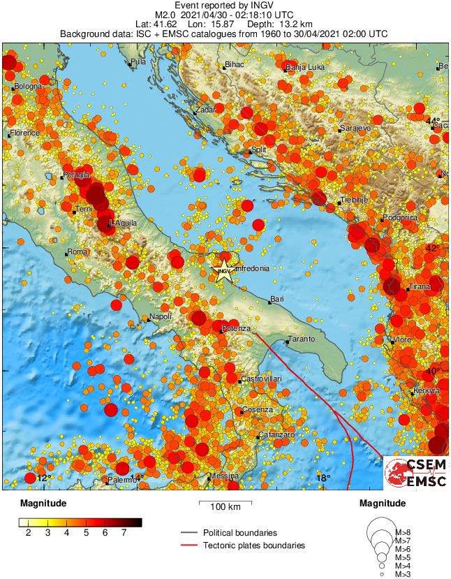 regional magnitude historical seismicity