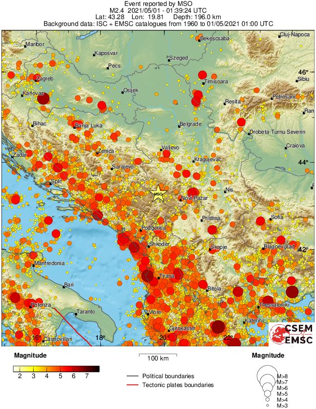 regional magnitude historical seismicity