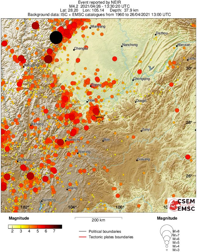regional magnitude historical seismicity