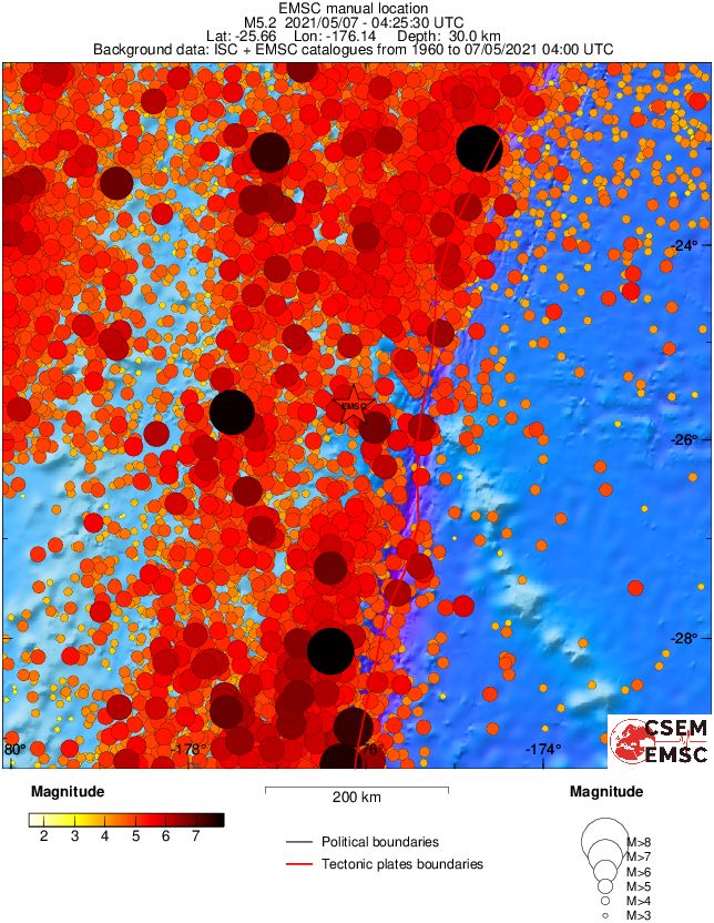 regional magnitude historical seismicity