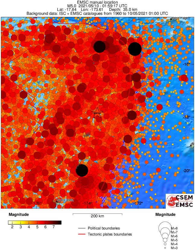 regional magnitude historical seismicity