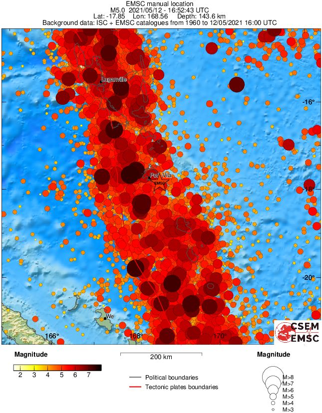 regional magnitude historical seismicity