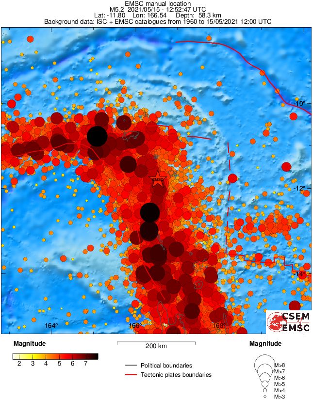 regional magnitude historical seismicity