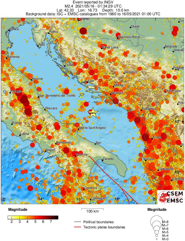 regional magnitude historical seismicity