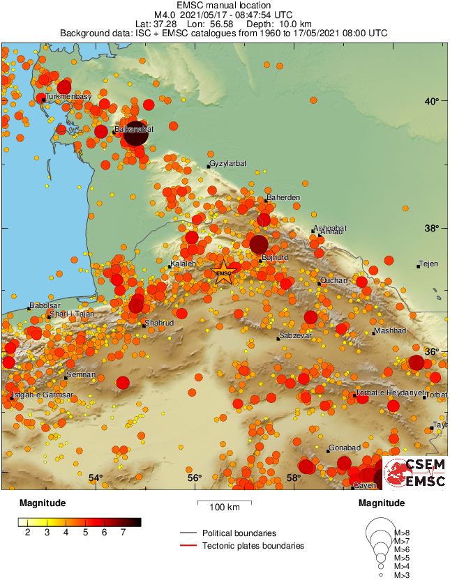 regional magnitude historical seismicity