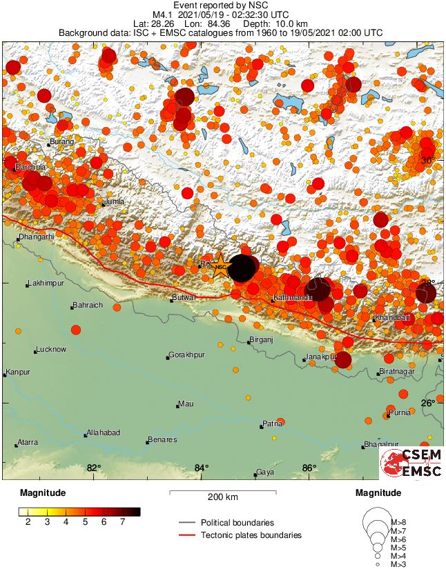 regional magnitude historical seismicity