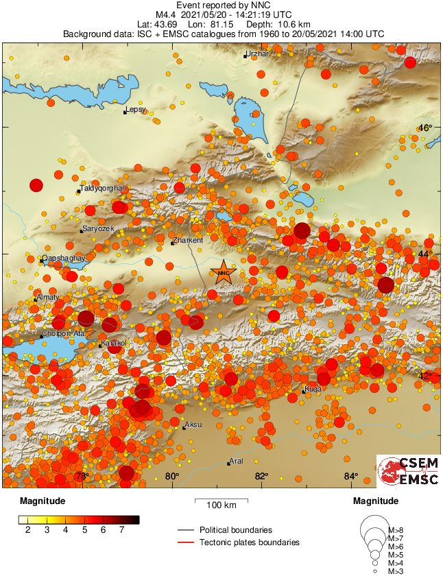 regional magnitude historical seismicity