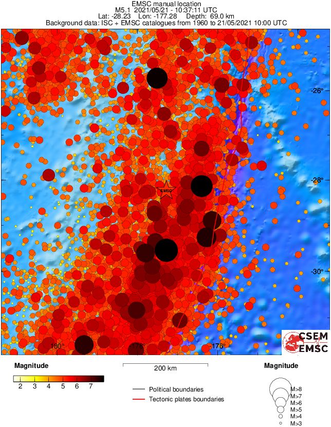 regional magnitude historical seismicity