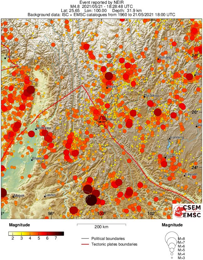 regional magnitude historical seismicity