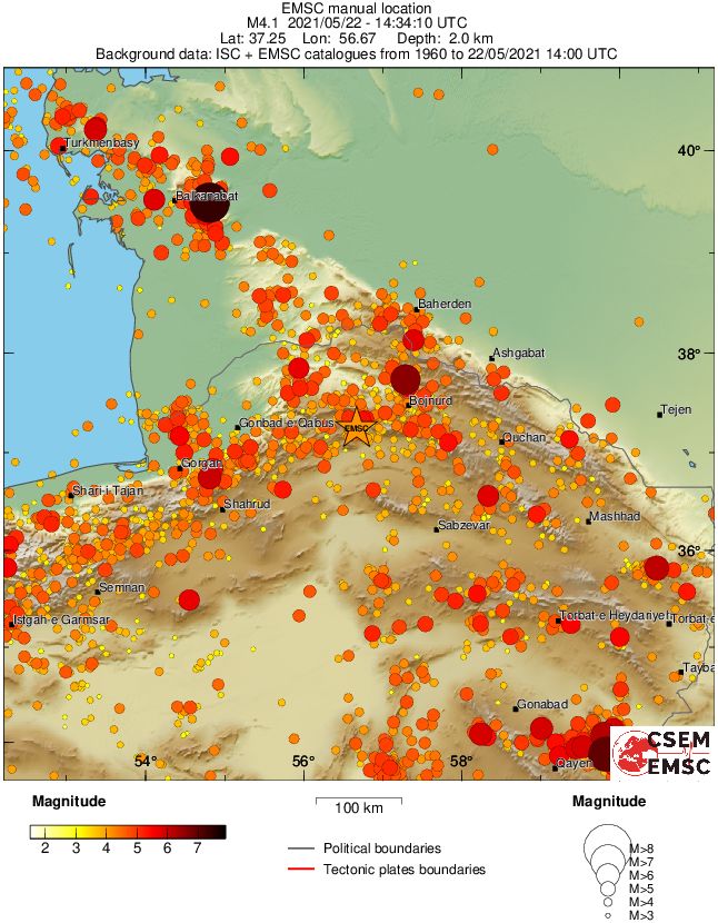 regional magnitude historical seismicity