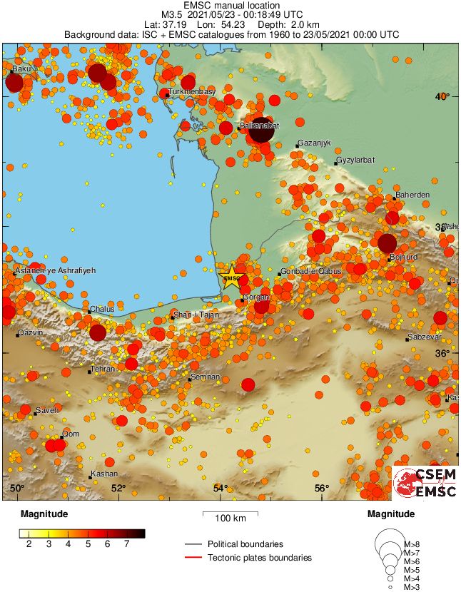 regional magnitude historical seismicity