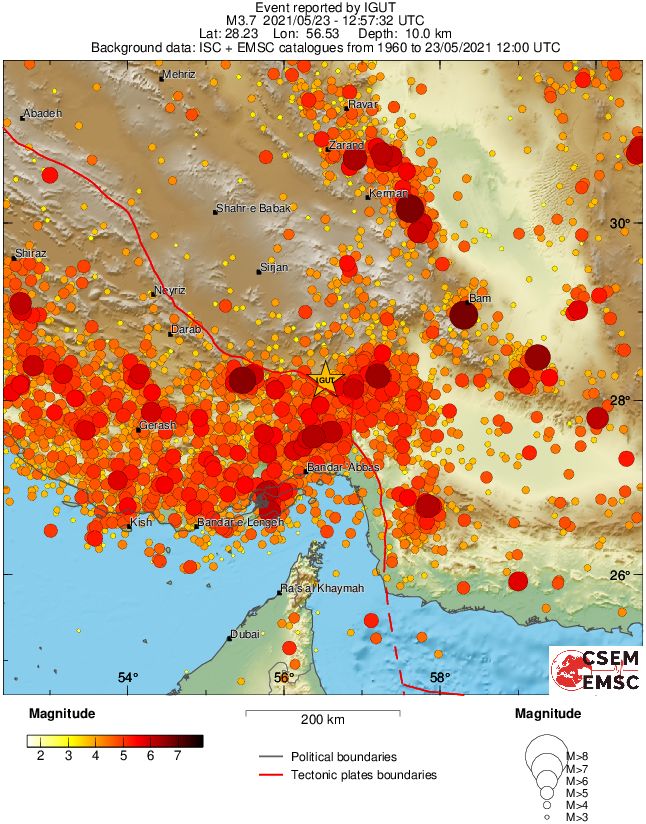 regional magnitude historical seismicity