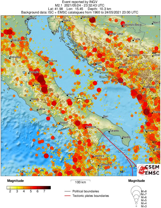 regional magnitude historical seismicity