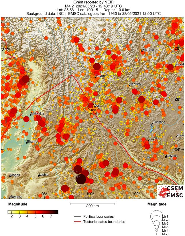 regional magnitude historical seismicity