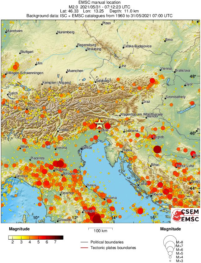 regional magnitude historical seismicity