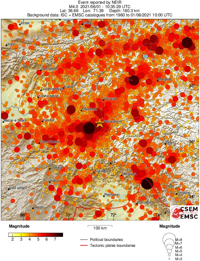 regional magnitude historical seismicity