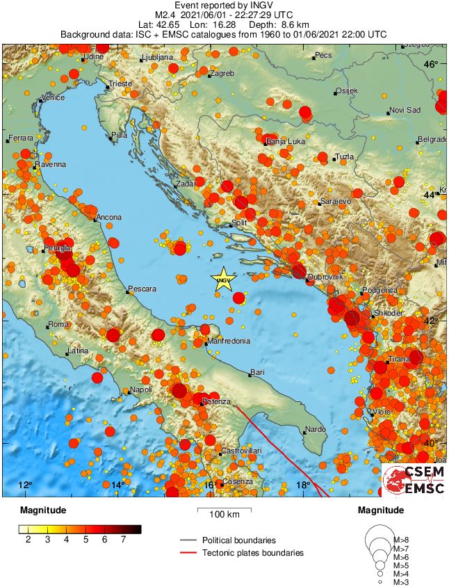 regional magnitude historical seismicity