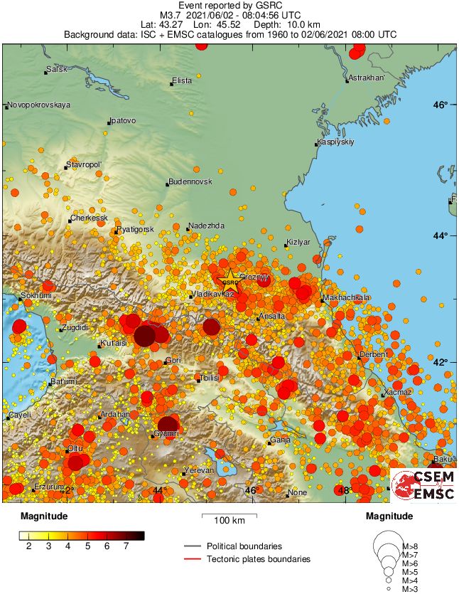 regional magnitude historical seismicity