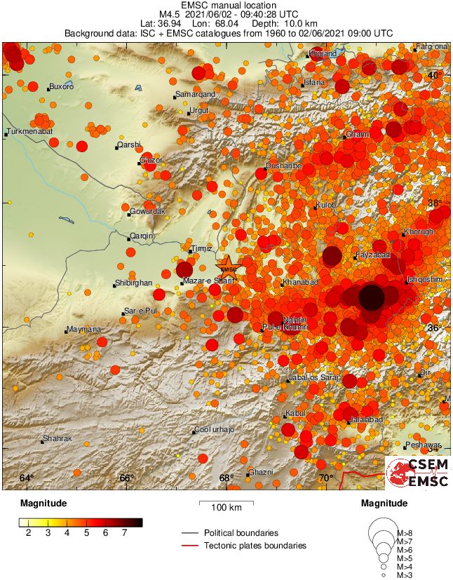 regional magnitude historical seismicity