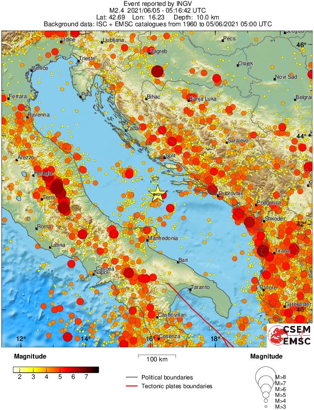 regional magnitude historical seismicity