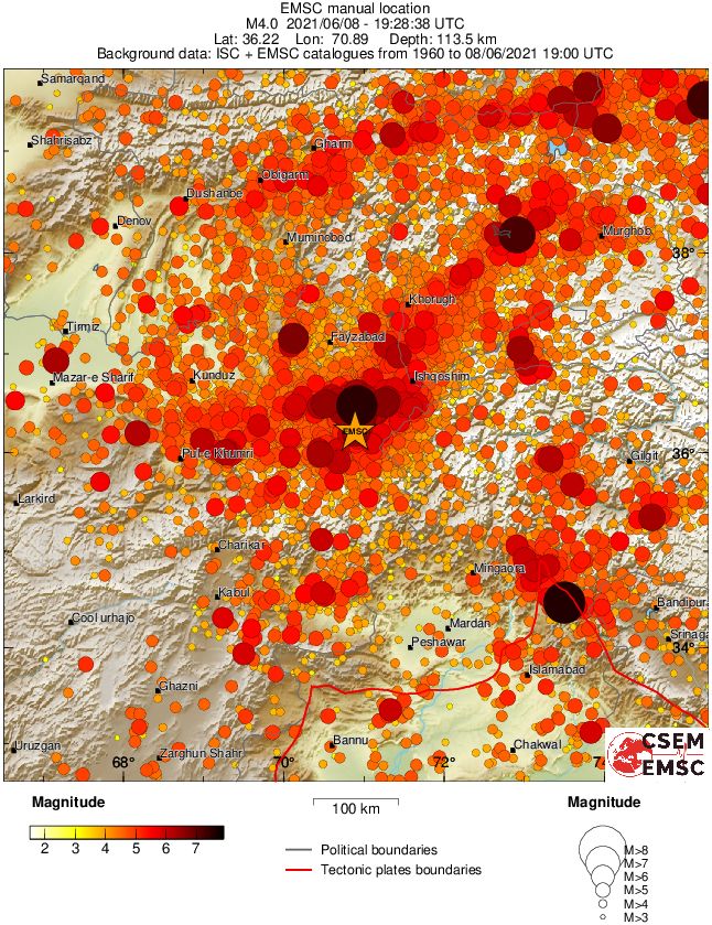 regional magnitude historical seismicity