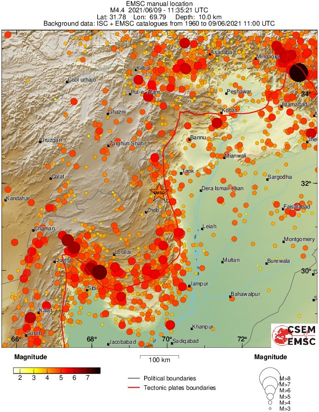 regional magnitude historical seismicity