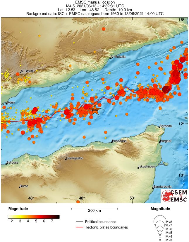 regional magnitude historical seismicity