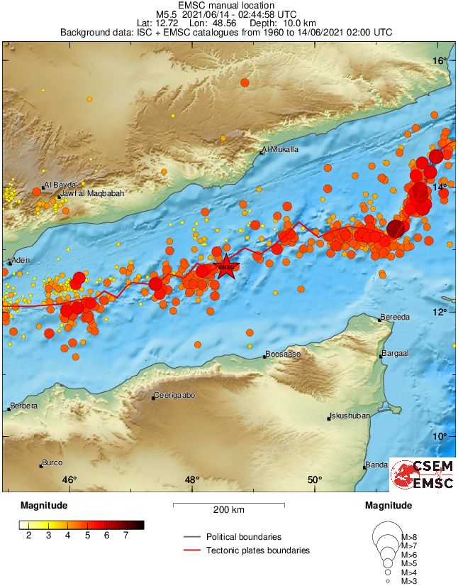 regional magnitude historical seismicity