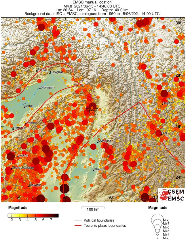 regional magnitude historical seismicity