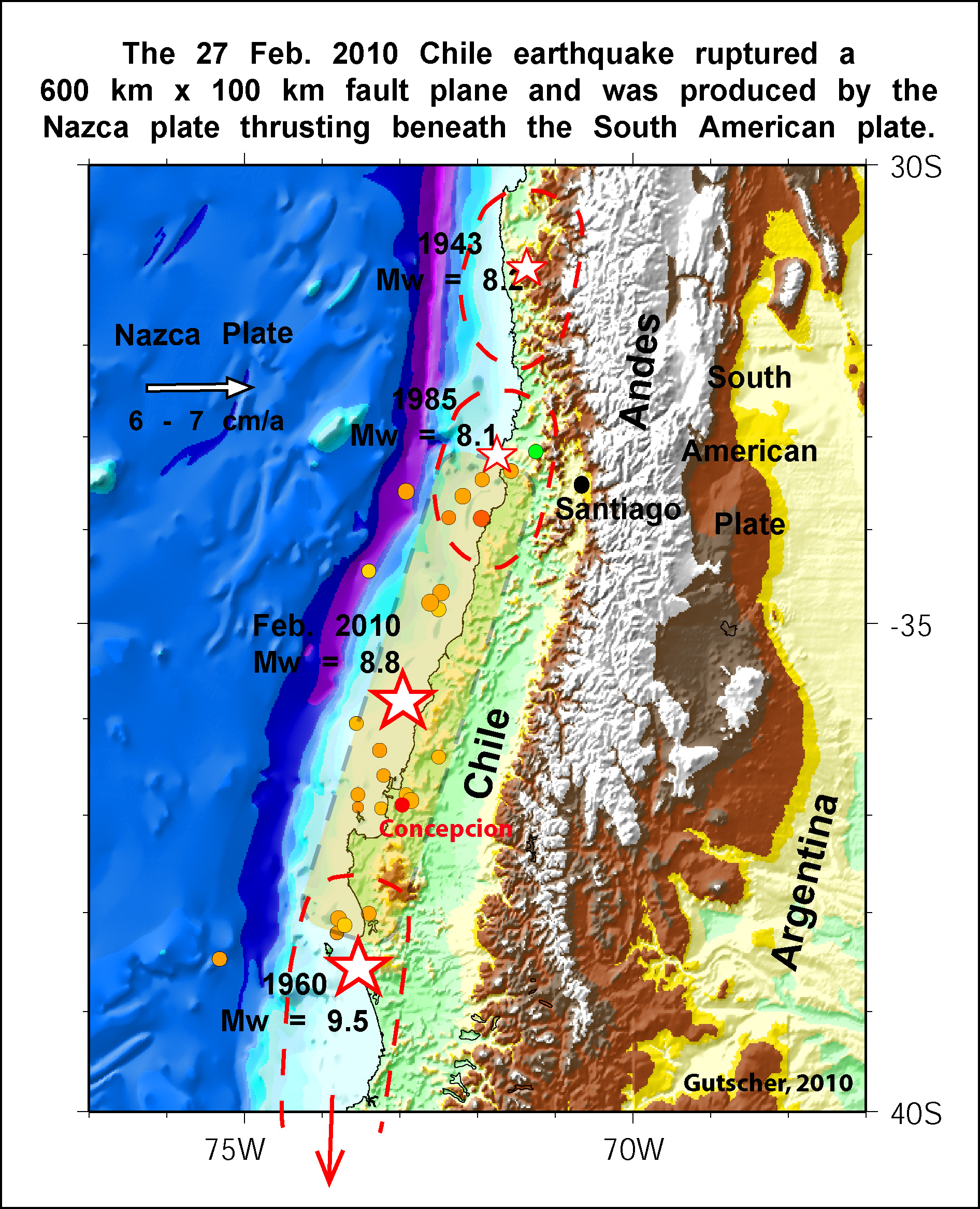 Tectonic environment of the Chile February 27th earthquake