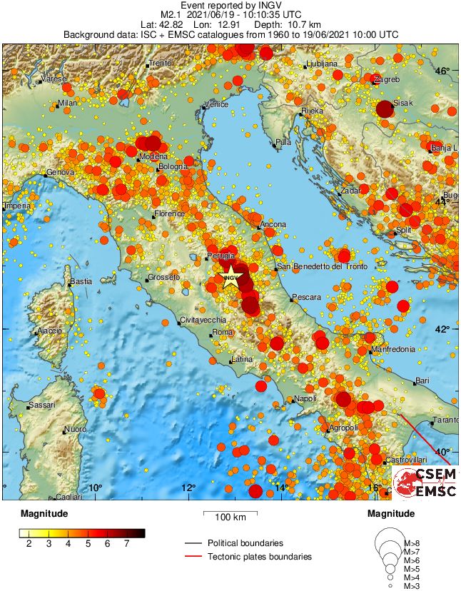 regional magnitude historical seismicity