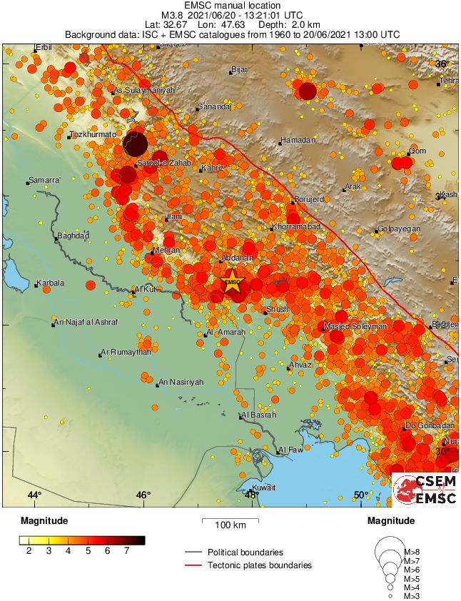 regional magnitude historical seismicity