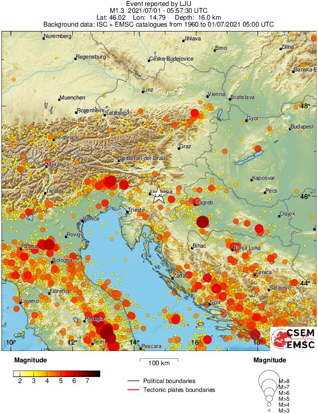 regional magnitude historical seismicity
