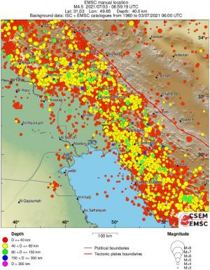 regional historical seismicity