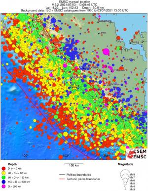 regional historical seismicity