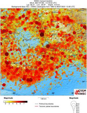 regional magnitude historical seismicity