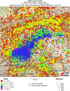 regional historical seismicity