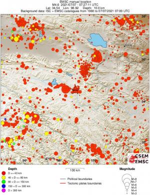 regional historical seismicity