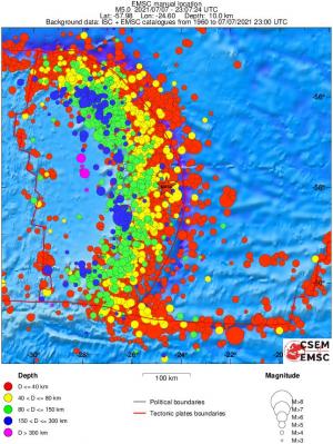 regional historical seismicity