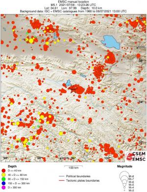 regional historical seismicity