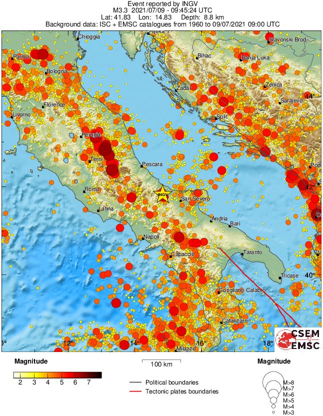 regional magnitude historical seismicity